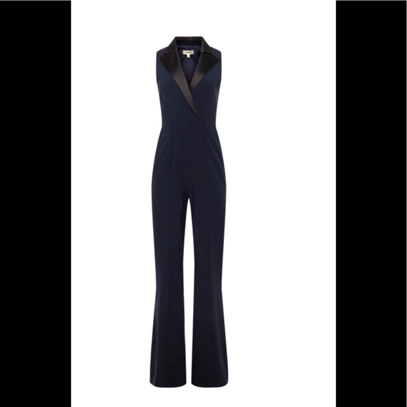 L’agence Jemma lapel black jumpsuit 12 Nwot